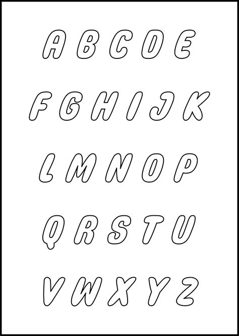 10 Best Big Printable Bubble Letters A-Z - printablee.com
