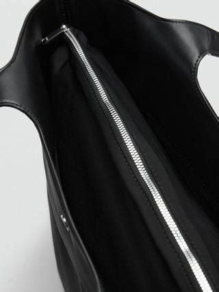 Mango Tambor Nylon Handbag, Black