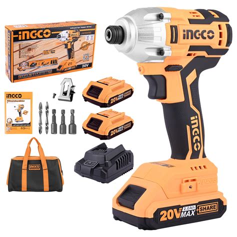 Ingco POWERTOOLS & HANDTOOLS Hex Impact Wrench Driver Cirli2002 Lithium ...