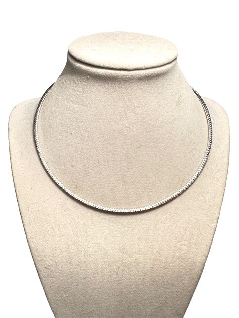 18k Italian Yellow Gold and White Gold Reversible Omega Necklace For ...