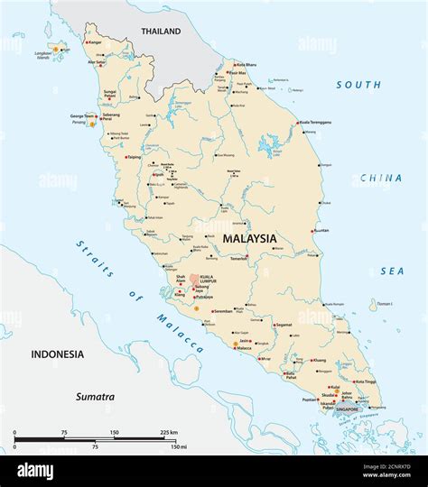 Malacca Map Stockfotos und -bilder Kaufen - Alamy