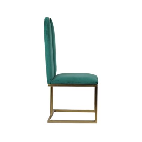 Castle Green Dining Chairs WIth Rose Gold PVD Coated Base – Gharnish
