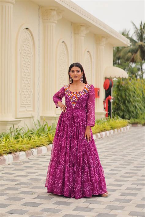 Rasika Bandhani Mirror Gown – Joozo Wear
