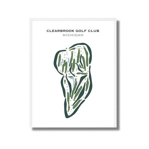 Clearbrook Golf Club, MI | Golf Course Map, Golf Map, Golfer Gift for ...