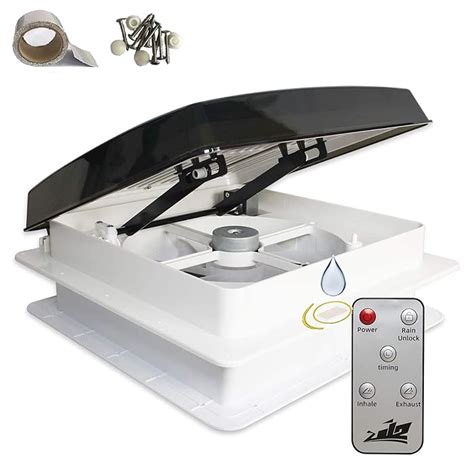 Buy 14" RV Roof Fan Vent with Rain Sensor | 12 Volt 4 Speed Motor ...