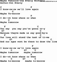 Image result for Maybe Tomorrow Chords