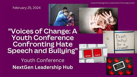 Voices of Change: A Youth Conference Confronting Hate Speech and ...