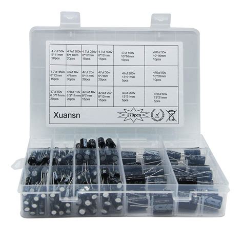 Kosiy Electrolytic Capacitor 4.7uF 47uF 470uF 10V 16V 25V 50V 63V 100V ...