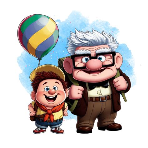 Up Balloon House Carl and Russell, up Png Clipart, Carl Fredricksen Png ...
