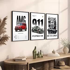 kotart Big Mercedes G-Wagon, Mustang, Porsche 911 Car Framed Posters ...