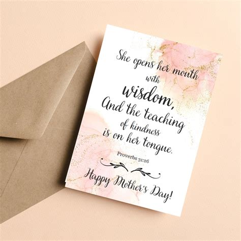 Scripture Mothers Day Cards Printable Mother's Day Cards - Etsy