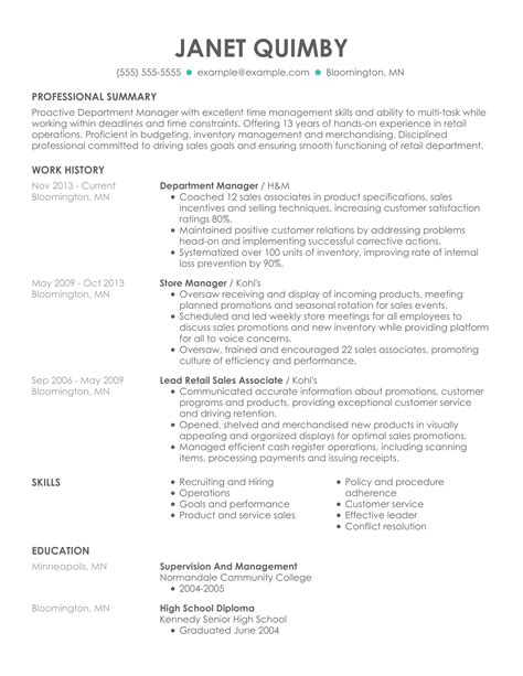 Business Resume Examples 的图像结果