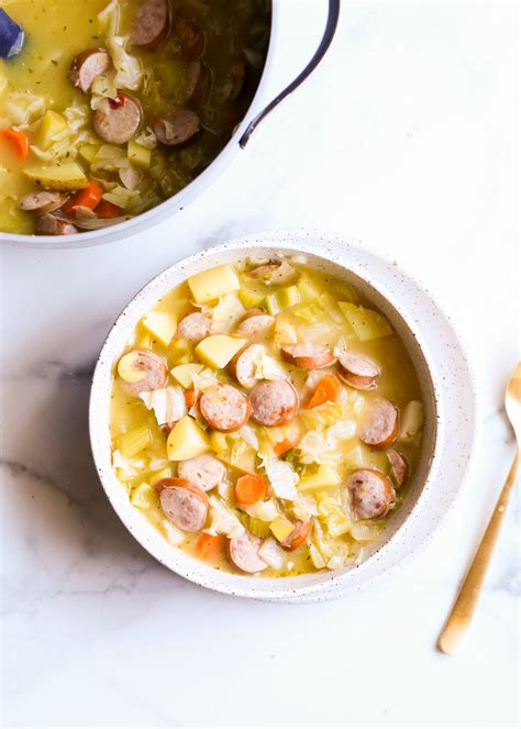 Sausage and Cabbage Soup - Wholesomelicious