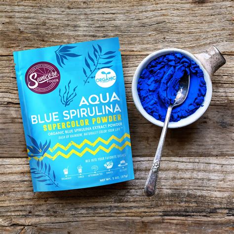 Buy Suncore Foods Organic Aqua Blue Spirulina Supercolor Powder, Blue ...