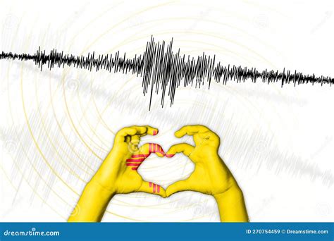 Seismic Activity Earthquake New Mexico Symbol of Heart Stock ...