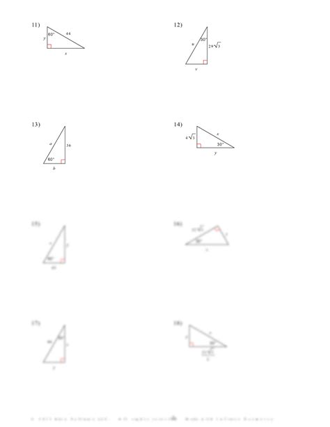 30-60-90 Right Triangles | CK-12 Foundation - Worksheets Library