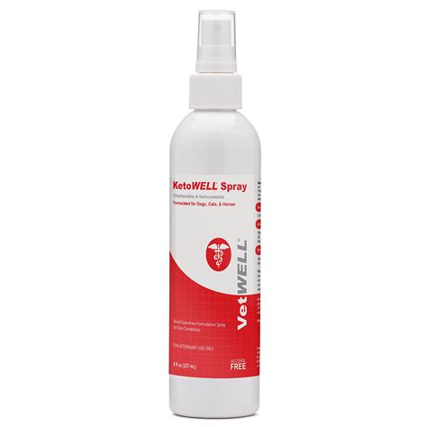 Buy KetoWELL Chlorhexidine & Ketoconazole Medicated Spray for Dogs ...