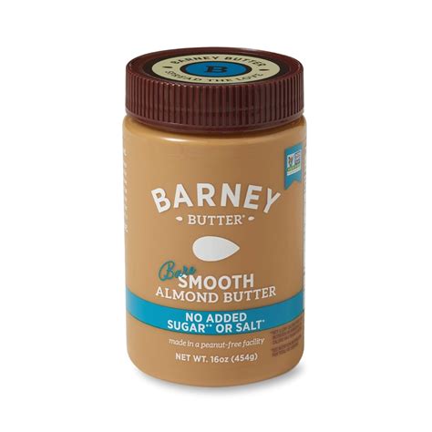 Amazon.com: Barney Butter Almond Butter, Bare Smooth, 16 Ounce Jar, No ...