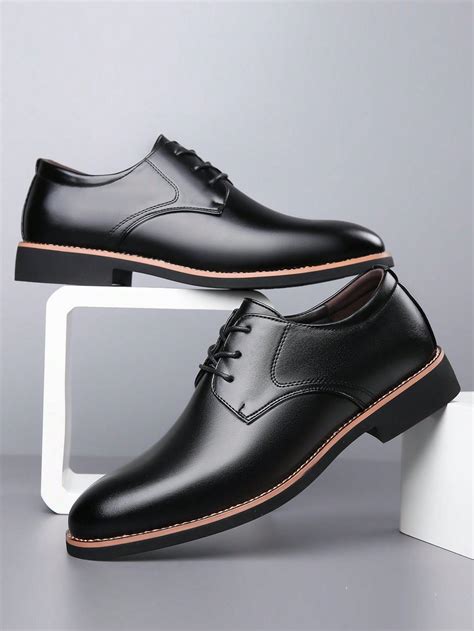 1pair New Men's British Business Formal Pointed Toe Soft Bottom Leather ...