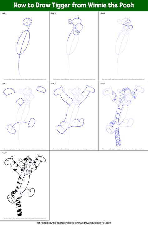 How to Draw Tigger from Winnie the Pooh (Winnie the Pooh) Step by Step ...
