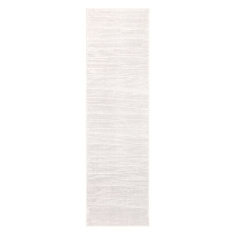 (B696) Laila Ali Verona Ivory Woven Runner, 2x6