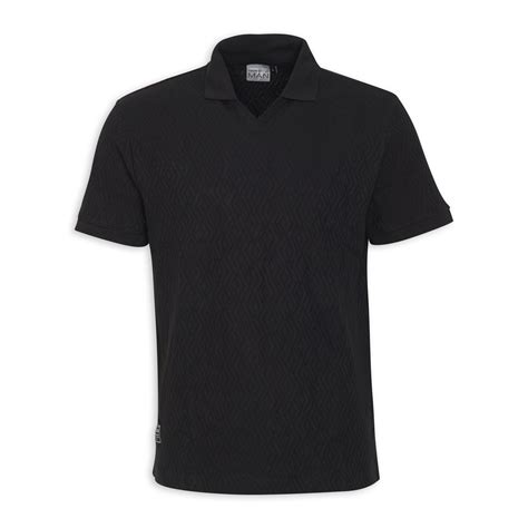 Black Textured Golfer Shirt (3185730) | Truworths Man