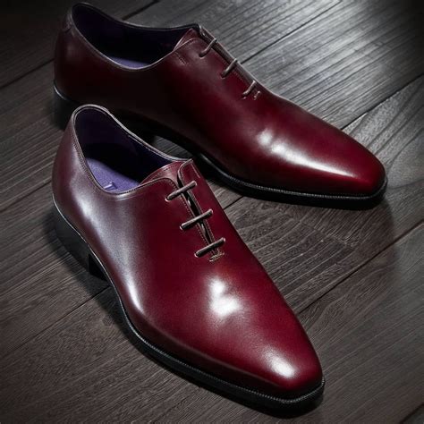 Burgundy Brown Leather Mildura Whole Cut Oxford Shoes – Costoso Italiano
