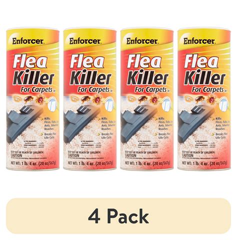 (4 pack) Enforcer Flea Killer for Carpets Powder, 20 oz - Walmart.com