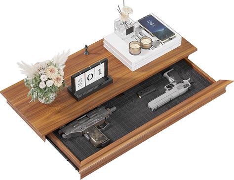 Amazon.com: Floating Night Stand with Gun Drawer, Space-saving ...