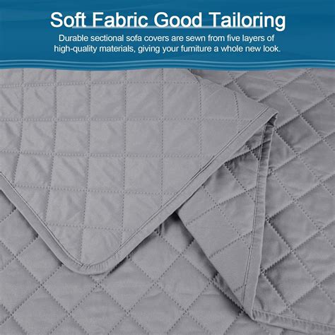 CJC Waterproof Couch Slipcover L Shape Sofa Cover Sectional Couch 3pcs ...