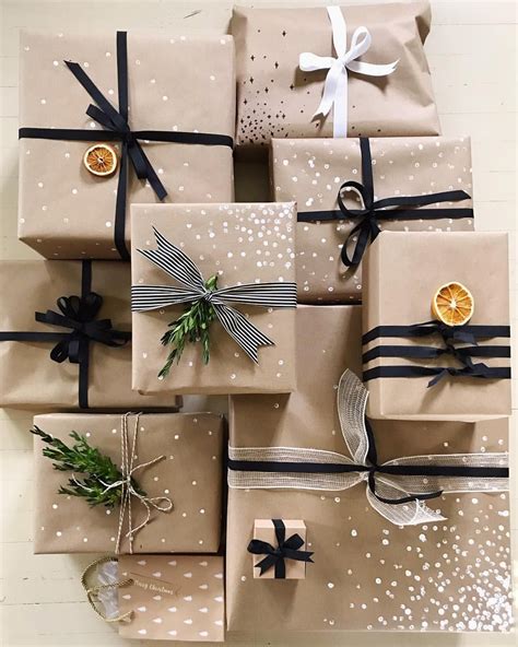 Christmas Gift Wrapping Ideas Brown Paper