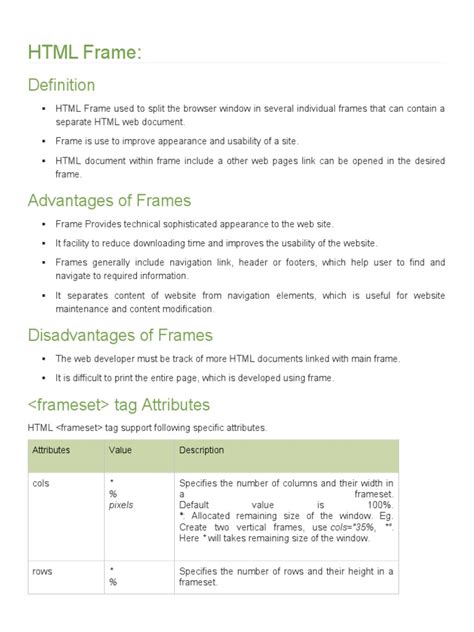 Image result for HTML Frame