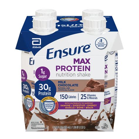 Ensure 30g Protein Nutrition Shakes 4 pk Bottles - Milk Chocolate ...