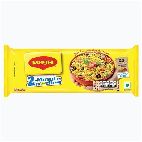 MAGGI 2-Minute Instant Noodles, Masala Noodles with Goodness of Iron ...