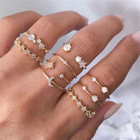 Set of 9 Galaxy Stackable Finger - Rings – Snarx