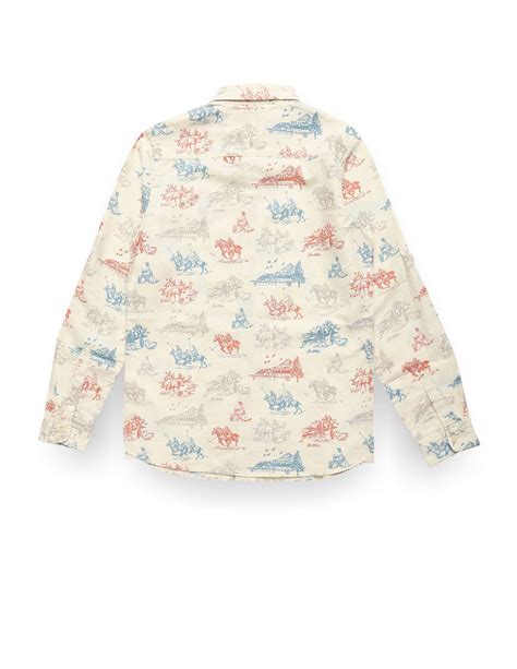 Buy Boys All Over Print Cotton Shirt White|U.S. Polo Assn. India