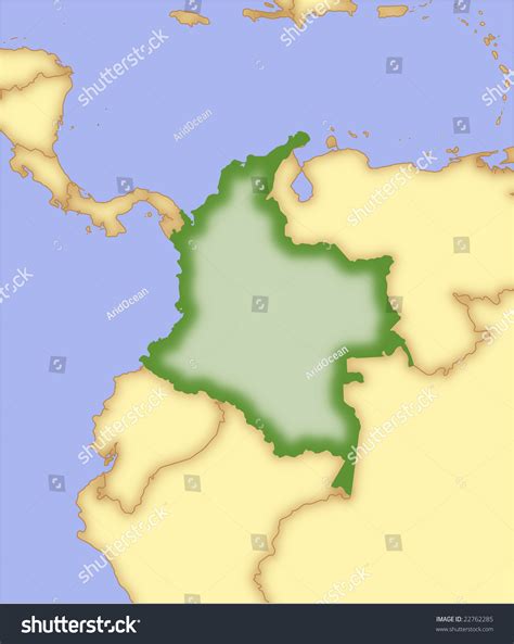 Colombia Vector Map Borders Surrounding Countries 스톡 벡터(로열티 프리) 22762285 | Shutterstock
