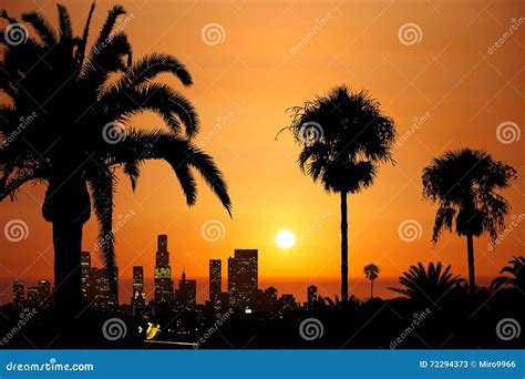 Downtown sundown stock illustration. Illustration of architecture ...