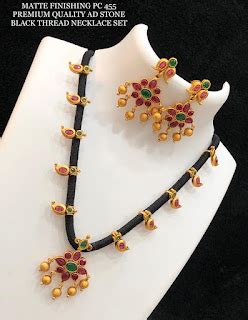 Black Beads Mangalsutra October 2021 - Indian Jewelry Designs