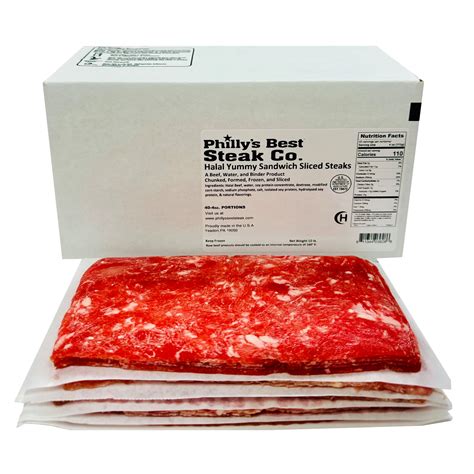 PHILLY'S BEST STEAK CO HALAL FLAT BEEF STEAK 40/4 OZ (10 LBS) - $49.99 at Costco