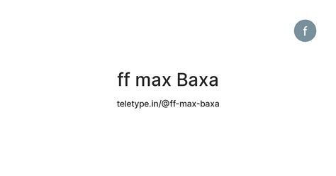 ff max Baxa — Teletype