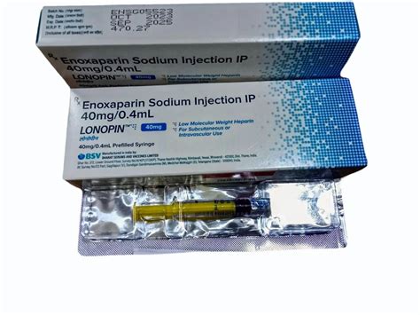 PHARMACEUTICAL INJECTIONS - Anparin-40 Enoxaparin Injection 40 mg/0.4 ...