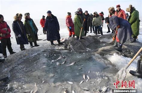 吉林查干湖开启冬捕大幕 “头鱼”拍出近三百万元天价
