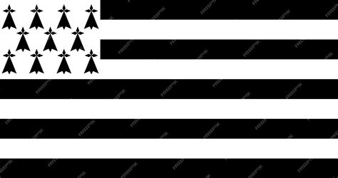 Premium Vector | Flag of Brittany French Region vector image