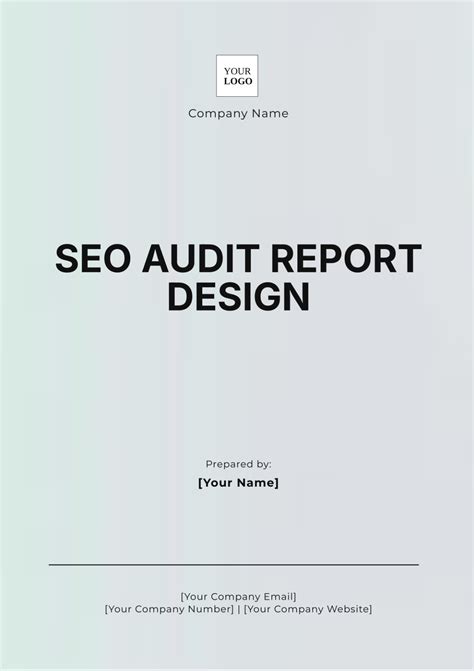 Free SEO Audit Report Design Template to Edit Online