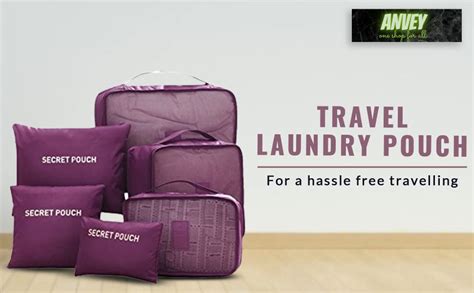 Anvey 6 in 1 Waterproof Travel Laundry Pouch Cosmetics Make-up Bags ...