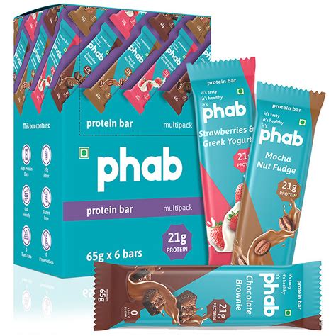Buy Phab Variety Pack 21g Protein Bars (Pack of 6) Online
