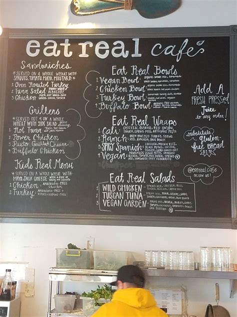Carta de Eat Real Cafe #2, Santa Clarita, 27530 Newhall Ranch Rd