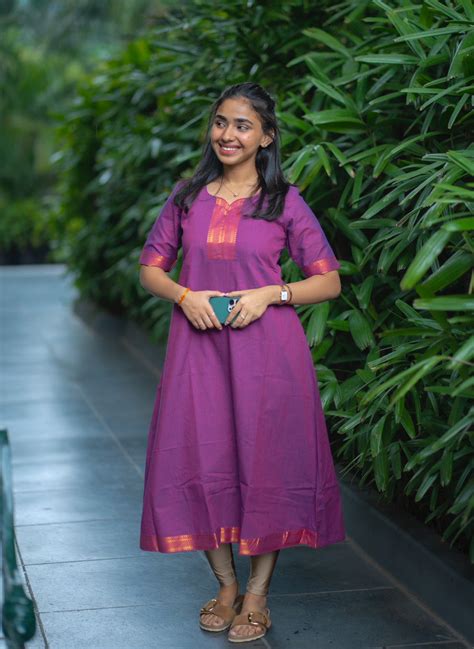AL 540 Raw silk A like kurti with lining – Anvi The Label