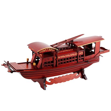 嘉兴南湖红船模型手工diy拼装摆件木质3d立体拼图积木船制作玩具-阿里巴巴